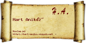 Hart Anikó névjegykártya